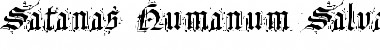Download Satanas Humanum Salvator Regular Font Title Preview