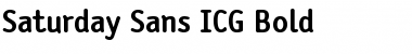Download Saturday Sans ICG Bold Font Title Preview