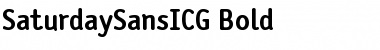 Download SaturdaySansICG Regular Font Title Preview