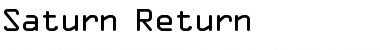 Download Saturn Return Regular Font Title Preview