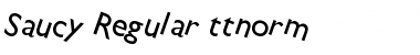 Download Saucy Regular Font Title Preview