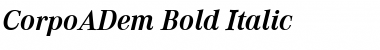 Download CorpoADem Bold Italic Font Title Preview