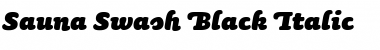 Download Sauna Swash Black Italic Font Title Preview