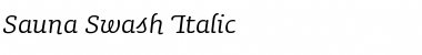 Download Sauna Swash Italic Font Title Preview