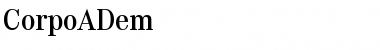 Download CorpoADem Regular Font Title Preview