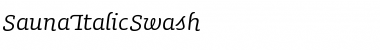 Download SaunaItalicSwash Regular Font Title Preview