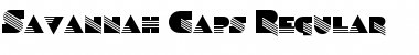 Download Savannah-Caps Regular Font Title Preview