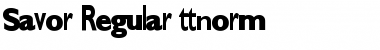 Download Savor Regular Font Title Preview