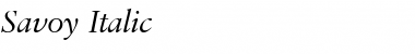 Download Savoy Italic Font Title Preview