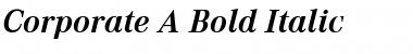 Download Corporate A BQ Bold Italic Font
