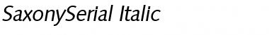 Download SaxonySerial Italic Font