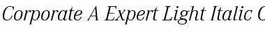 Download Corporate A Expert BQ Light Italic Font Title Preview