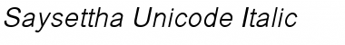 Download Saysettha Unicode Italic Font