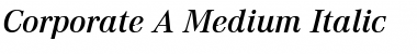 Download Corporate A BQ Medium Italic Font