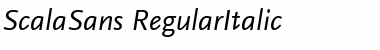 Download ScalaSans RegularItalic Font