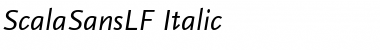 Download ScalaSansLF Italic Font