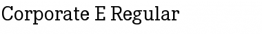 Download Corporate E BQ Regular Font