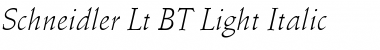 Download Schneidler Lt BT Font