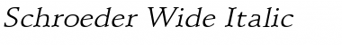 Download Schroeder Wide Italic Font