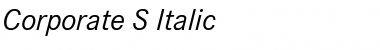 Download Corporate S BQ Italic Font