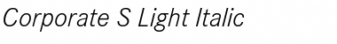 Download Corporate S BQ Light Italic Font