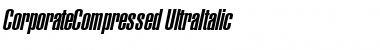 Download CorporateCompressedUltra Italic Font Title Preview