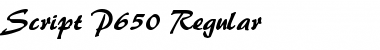 Download Script-P650 Regular Font
