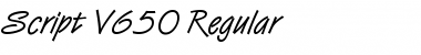 Download Script-V650 Regular Font