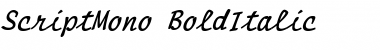 Download ScriptMono BoldItalic Font