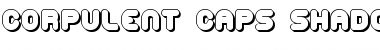 Download Corpulent Caps Shadow BRK Regular Font Title Preview