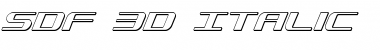 Download SDF 3D Italic 3D Italic Font