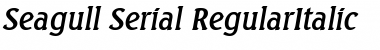 Download Seagull-Serial RegularItalic Font