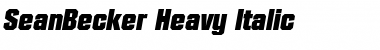 Download SeanBecker-Heavy Italic Font