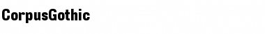 Download CorpusGothic Medium Font Title Preview