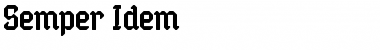 Download Semper Idem Regular Font Title Preview