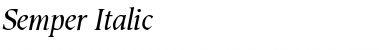 Download Semper Italic Font Title Preview