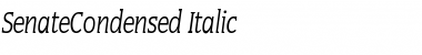 Download SenateCondensed Italic Font