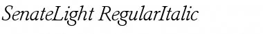 Download SenateLight RegularItalic Font