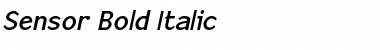 Download Sensor Bold Italic Font