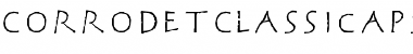 Download CorrodetClassicaps Regular Font Title Preview