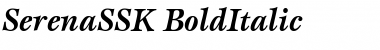 Download SerenaSSK BoldItalic Font