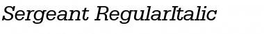 Download Sergeant RegularItalic Font