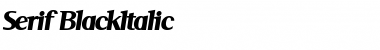 Download Serif BlackItalic Font