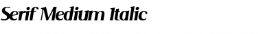 Download Serif Medium Italic Font
