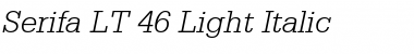Download Serifa LT 45 Light Italic Font