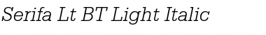 Download Serifa Lt BT Light Italic Font