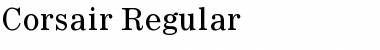 Download Corsair Regular Font Title Preview