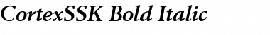 Download CortexSSK Bold Italic Font Title Preview