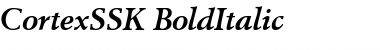 Download CortexSSK BoldItalic Font Title Preview