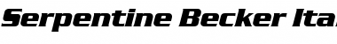 Download Serpentine Becker Italic Font Title Preview